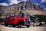 Famous Red Tour Bus in Glacier National Park